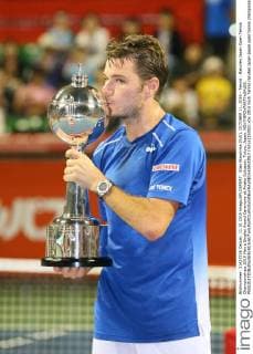Stan Wawrinka (SUI), OCTOBER 11, 2015 - Tennis : Rakuten Japan Open Tennis Championships 2015 Men s Singles Award Ceremony at Ariake Coliseum, Tokyo, Japan. NOxTHIRDxPARTYxSALES.  (mrva115002)