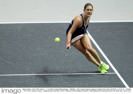 TENNIS - WTA Tennis Damen Generali Ladies 2015 LINZ,AUSTRIA,11.OCT.15 - TENNIS - WTA Tour, Generali Ladies. Image shows Julie Coin (FRA). GEPAxpictures xMatthiasxHauer