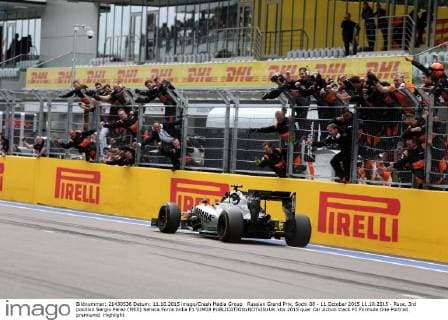 Russian Grand Prix, Sochi 08 - 11 October 2015 11.10.2015 - Race, 3rd position Sergio Perez (MEX) Sahara Force India F1 VJM08 