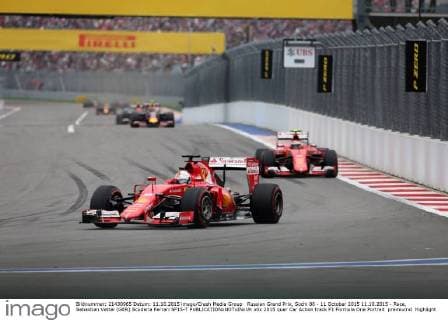 Russian Grand Prix, Sochi 08 - 11 October 2015 11.10.2015 - Race, Sebastian Vettel (GER) Scuderia Ferrari SF15-T 