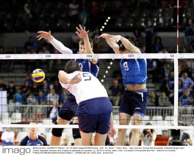 Oct. 11, 2015 - Turin, Italy - igor omrcen during the european championships man match between estonia and croatia at palavela on october 11, 2015 in torino, italy. Italy: European Championships Man - Estonia vs Croatia  - ZUMAn230
