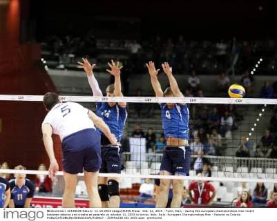 Oct. 11, 2015 - Turin, Italy - during the european championships man match between estonia and croatia at palavela on october 11, 2015 in torino, italy. Italy: European Championships Man - Estonia vs Croatia  - ZUMAn230
