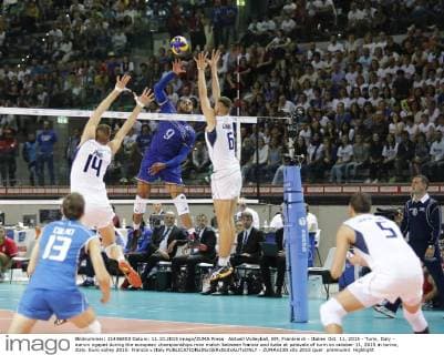 Aktuell Volleyball, EM, Frankreich - Italien Oct. 11, 2015 - Turin, Italy - earvin ngapet during the european championships man match between francia and italia at palavela of turin on october 11, 2015 in torino, italy. Euro volley 2015: Francia v Italy  - ZUMAn230