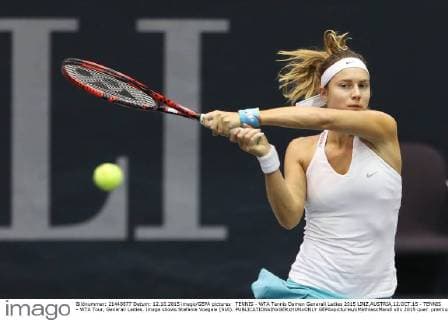 TENNIS - WTA Tennis Damen Generali Ladies 2015 LINZ,AUSTRIA,12.OCT.15 - TENNIS - WTA Tour, Generali Ladies. Image shows Stefanie Voegele (SUI). GEPAxpictures xMathiasxMandl