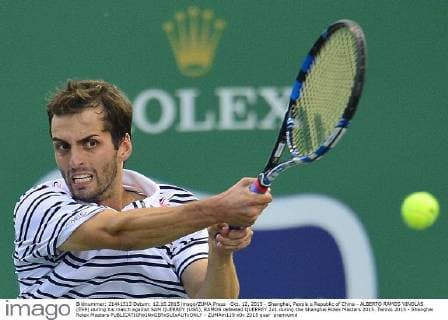 Oct. 12, 2015 - Shanghai, People s Republic of China - ALBERTO RAMOS VINOLAS (ESP) during his match against SAM QUERREY (USA), RAMOS defeated QUERREY 2x1 during the Shanghai Rolex Masters 2015. Tennis 2015 - Shanghai Rolex Masters  - ZUMAm119