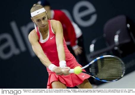 TENNIS - WTA Tennis Damen Generali Ladies 2015 LINZ,AUSTRIA,12.OCT.15 - TENNIS - WTA Tour, Generali Ladies. Image shows Aleksandra Krunic (SRB). GEPAxpictures xMatthiasxHauer