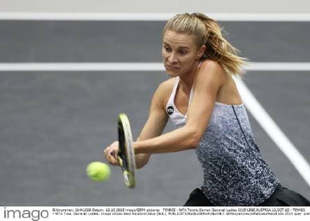 TENNIS - WTA Tennis Damen Generali Ladies 2015 LINZ,AUSTRIA,12.OCT.15 - TENNIS - WTA Tour, Generali Ladies. Image shows Sesil Karatantcheva (BUL). GEPAxpictures xMathiasxMandl