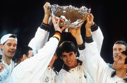 Michael Stich Tennis Davis Cup Sieger 1993 Team BRD in Düsseldorf. Tennis Davis Cup