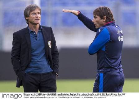Gabriele Oriali, Antonio Conte Roma 12-10-2015 Stadio Olimpico Euro 2016 qualifiers Calcio Italy training . Foto AndreaxStaccioli Insidefoto andreaxstaccioli