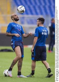 Simone Zaza, Alessandro Florenzi Roma 12-10-2015 Stadio Olimpico Euro 2016 qualifiers Calcio Italy training . Foto AndreaxStaccioli Insidefoto andreaxstaccioli
