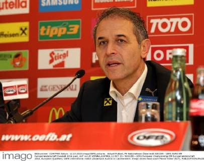 Aktuell Fußball, PK Nationalteam Österreich SOCCER - UEFA EURO EM Europameisterschaft Fussball 2016 quali, AUT vs LIE VIENNA,AUSTRIA,12.OCT.15 - SOCCER - UEFA European Championship EM Europameisterschaft 2016, European Qualifiers, OEFB international match Länderspiel Austria vs Liechtenstein. Image shows head coach Marcel Koller (AUT). GEPAxpictures xWalterxLuger
