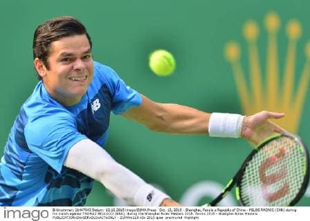 Oct. 13, 2015 - Shanghai, People s Republic of China - MILOS RAONIC (CAN) during his match against THOMAZ BELLUCCI (BRA), during the Shanghai Rolex Masters 2015. Tennis 2015 - Shanghai Rolex Masters  - ZUMAm119