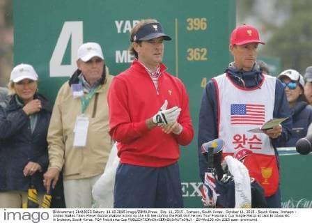 Oct. 11, 2015 - Incheon, South Korea - October 11, 2015 - South Korea, Incheon : United States Team Player Bubba Watson action on the 4th tee during the PGA Golf Herren Tour President Cup Single Match at Jack Nicklaus GC in Incheon, South Korea. PGA Presidents Cup  - ZUMAn230