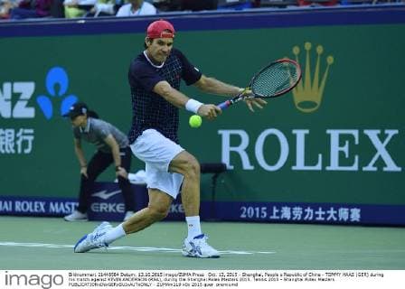 Oct. 13, 2015 - Shanghai, People s Republic of China - TOMMY HAAS (GER) during his match against KEVIN ANDERSON (RSA), during the Shanghai Rolex Masters 2015. Tennis 2015 - Shanghai Rolex Masters  - ZUMAm119