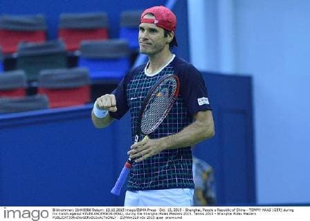 Oct. 13, 2015 - Shanghai, People s Republic of China - TOMMY HAAS (GER) during his match against KEVIN ANDERSON (RSA), during the Shanghai Rolex Masters 2015. Tennis 2015 - Shanghai Rolex Masters  - ZUMAm119