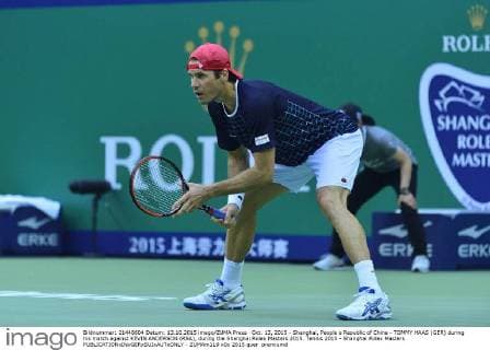Oct. 13, 2015 - Shanghai, People s Republic of China - TOMMY HAAS (GER) during his match against KEVIN ANDERSON (RSA), during the Shanghai Rolex Masters 2015. Tennis 2015 - Shanghai Rolex Masters  - ZUMAm119