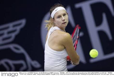 TENNIS - WTA Tennis Damen Generali Ladies 2015 LINZ,AUSTRIA,13.OCT.15 - TENNIS - WTA Tour, Generali Ladies. Image shows Stefanie Voegele (SUI). GEPAxpictures xMatthiasxHauer