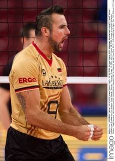 13.10.2015, Armeec Arena, Sofia Volleyball, Europameisterschaft, Playoff Runde Achtelfinale, Deutschland vs. Belgien Jubel Georg György Gyoergy Grozer ( 9 GER)