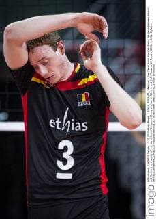 - SOFIA, BULGARIA: Belgium s Sam Deroo looks dejected during the game between Belgium and Germany in the play-offs at the Volleybal European Championships in Bulgaria and Italy, Tuesday 13 October 2015, in Sofia, Bulgaria. LAURIExDIEFFEMBACQ  x04719931x