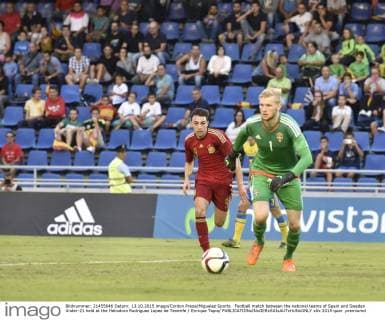 Football match between the national teams of Spain and Sweden Under-21 held at the Heliodoro Rodriguez Lopez de Tenerife Enrique Tapia 