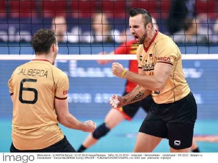 Sofia, 13.10.2015 - Volleyball - Nationalteam - Länderspiel - EM 2015 - Belgien vs Deutschland - Denys KALIBERDA Gyorgy GROZER - 