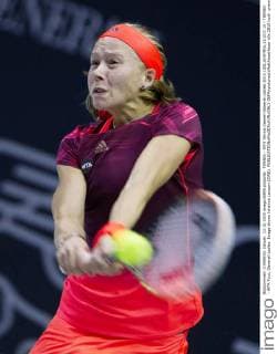 TENNIS - WTA Tennis Damen Generali Ladies 2015 LINZ,AUSTRIA,13.OCT.15 - TENNIS - WTA Tour, Generali Ladies. Image shows Johanna Larsson (SWE). GEPAxpictures xMatthiasxHauer