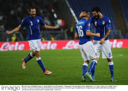 Alessandro Florenzi Italia Goal celebration 1-1 Rom, Quali, Euro 2016 Italy - Norway andreaxstaccioli