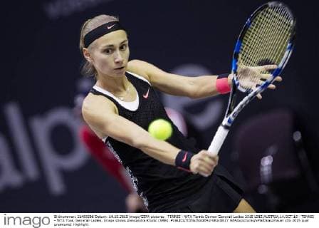 TENNIS - WTA Tennis Damen Generali Ladies 2015 LINZ,AUSTRIA,14.OCT.15 - TENNIS - WTA Tour, Generali Ladies. Image shows Aleksandra Krunic (SRB). GEPAxpictures xMatthiasxHauer