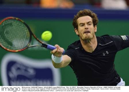 Oct. 14, 2015 - Shanghai, People s Republic of China - ANDY MURRAY of United kingdom during the match against STEVE JOHNSON (USA) during the Shanghai Rolex Masters Tennis Tournament. Tennis 2015 - Shanghai Rolex Masters  - ZUMAm119