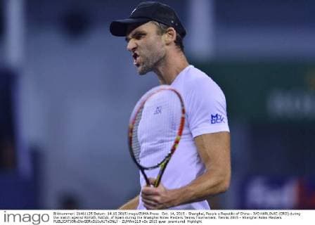 Oct. 14, 2015 - Shanghai, People s Republic of China - IVO KARLOVIC (CRO) during the match against RAFAEL NADAL of Spain during the Shanghai Rolex Masters Tennis Tournament. Tennis 2015 - Shanghai Rolex Masters  - ZUMAm119
