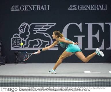 Linz 13.10.2015, TipsArena, Linz, AUT, WTA Tennis Damen Generali Ladies Linz, im Bild Julia Goerges (GER) during WTA Generali Ladies Linz Tournament at the TipsArena, Linz, Austria on 2015 10 13,  EX_REI  