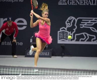 Linz 13.10.2015, TipsArena, Linz, AUT, WTA Tennis Damen Generali Ladies Linz, im Bild Camila Giorgi (ITA) during WTA Generali Ladies Linz Tournament at the TipsArena, Linz, Austria on 2015 10 13,  EX_REI  