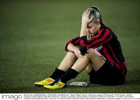 Aktuell Fußball, Damen, Champions League, FC Rosengard - PK-35 Vantaa , 151014 Vantaas Iina Salmi deppar efter fotbollsmatchen i Womens Champions League mellan FC Roseng?rd och PK-35 Vantaa den 14 oktober 2015 i Malmö.  Copyright: PETTERxARVIDSON BB151014PA048