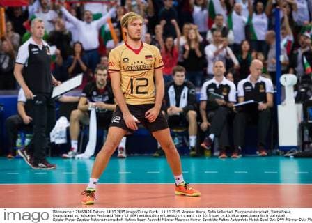 14.10.2015, Armeec Arena, Sofia Volleyball, Europameisterschaft, Viertelfinale, Deutschland vs. Bulgarien Ferdinand Tille ( 12 GER) enttäuscht enttaeuscht traurig