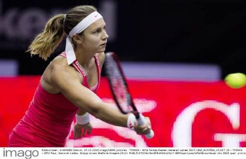 TENNIS - WTA Tennis Damen Generali Ladies 2015 LINZ,AUSTRIA,15.OCT.15 - TENNIS - WTA Tour, Generali Ladies. Image shows Stefanie Voegele (SUI). GEPAxpictures xMatthiasxHauer