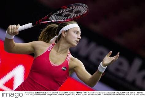 TENNIS - WTA Tennis Damen Generali Ladies 2015 LINZ,AUSTRIA,15.OCT.15 - TENNIS - WTA Tour, Generali Ladies. Image shows Stefanie Voegele (SUI). GEPAxpictures xMatthiasxHauer
