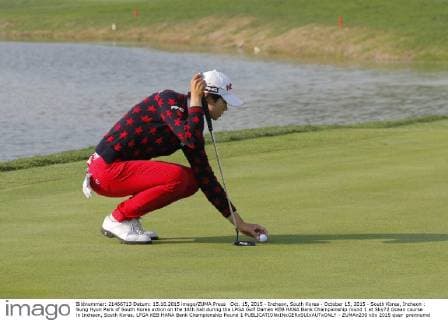 Oct. 15, 2015 - Incheon, South Korea - October 15, 2015 - South Korea, Incheon : Sung Hyun Park of South Korea action on the 18th hall during the LPGA Golf Damen KEB HANA Bank Championship round 1 at Sky72 Ocean course in Incheon, South Korea. LPGA KEB HANA Bank Championship Round 1  - ZUMAn230