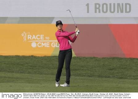 Oct. 15, 2015 - Incheon, South Korea - October 15, 2015 - South Korea, Incheon : Sandra Gal of Germany action on the 18th fairway during the LPGA Golf Damen KEB HANA Bank Championship round 1 at Sky72 Ocean course in Incheon, South Korea. LPGA KEB HANA Bank Championship Round 1  - ZUMAn230