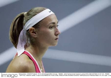 TENNIS - WTA Tennis Damen Generali Ladies 2015 LINZ,AUSTRIA,15.OCT.15 - TENNIS - WTA Tour, Generali Ladies. Image shows Aleksandra Krunic (SRB). GEPAxpictures xMatthiasxHauer