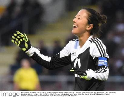 15.10.2015, xblx, Fussball UEFA Champions League Womans, 1.FFC Frankfurt - Standard Lüttich, v.l. Yuki Ogimi (1.FFC Frankfurt), Tor zum 4:0