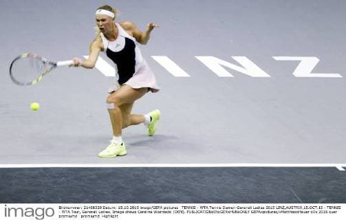 TENNIS - WTA Tennis Damen Generali Ladies 2015 LINZ,AUSTRIA,15.OCT.15 - TENNIS - WTA Tour, Generali Ladies. Image shows Caroline Wozniacki (DEN). GEPAxpictures xMatthiasxHauer