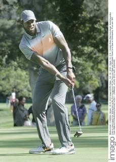 Oct. 14, 2015 - Napa, CA, U.S. - Golden State Warriors player Andre Iguodala tries to coax a putt into falling during the Pro-Am portion of the Frys.com Open at Silverado Resort and Spa on Wednesday. Frys.com Golf Open - ZUMAna3_