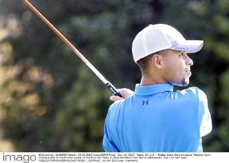 Oct. 14, 2015 - Napa, CA, U.S. - Golden State Warriors player Stephen Curry follows a shot at the Pro-Am portion of the Frys.com Open at Silverado Resort and Spa on Wednesday. Frys.com Golf Open - ZUMAna3_