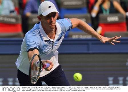 Oct. 16, 2015 - Shanghai, People s Republic of China - JO WILFRIED TSONGA of France during the match against KEVIN ANDERSON (RSA) (photo) during the Shanghai Rolex Masters Tennis Tournament. Tennis 2015 - Shanghai Rolex Masters  - ZUMAm119