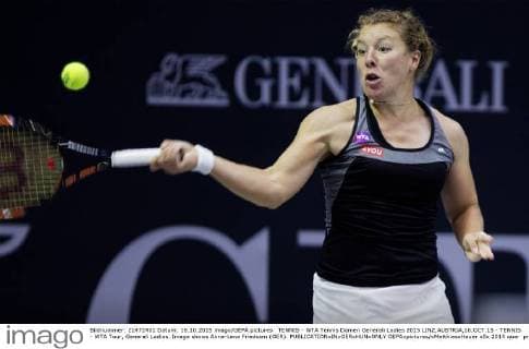 TENNIS - WTA Tennis Damen Generali Ladies 2015 LINZ,AUSTRIA,16.OCT.15 - TENNIS - WTA Tour, Generali Ladies. Image shows Anna-Lena Friedsam (GER). GEPAxpictures xMatthiasxHauer