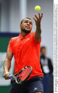SHANGHAI, CHINA - OCTOBER 16: (CHINA OUT) Jo-Wilfried Tsonga of France in action against Kevin Anderson of South Africa during the men s singles quarterfinals match on day 6 of Shanghai Rolex Masters at Qi Zhong Tennis Centre on October 16, 2015 in Shanghai, China.  CFP474431059 