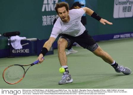 Oct. 16, 2015 - Shanghai, People s Republic of China - ANDY MURRAY of United Kingdon during the match against TOMAS BERDYCH (CZE) Murray has defeated Berdych 2 - 0 during the Shanghai Rolex Masters Tennis Tournament. Tennis 2015 - Shanghai Rolex Masters  - ZUMAm119