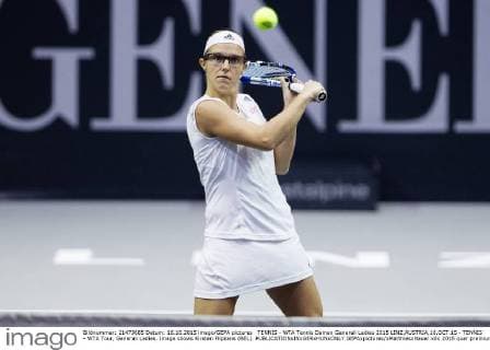 TENNIS - WTA Tennis Damen Generali Ladies 2015 LINZ,AUSTRIA,16.OCT.15 - TENNIS - WTA Tour, Generali Ladies. Image shows Kirsten Flipkens (BEL). GEPAxpictures xMatthiasxHauer