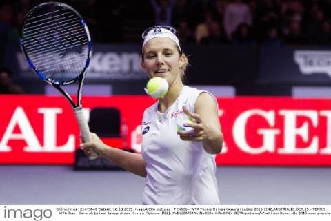 TENNIS - WTA Tennis Damen Generali Ladies 2015 LINZ,AUSTRIA,16.OCT.15 - TENNIS - WTA Tour, Generali Ladies. Image shows Kirsten Flipkens (BEL). GEPAxpictures xMatthiasxHauer