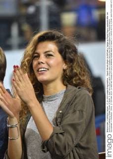 French tennis player Jo-Wilfried s Tsonga girlfriend Noura applauds after her boyfriend defeating Rafael Nadal of Spain in their semi-final match of the men s singles during the 2015 Shanghai Rolex Masters tennis tournament in Shanghai, China, 17 October 2015. Jo-Wilfried Tsonga of France defeated Rafael Nadal of Spain 2-1 (6-4 0-6 7-5) in their semi-final match of the men s singles during the 2015 Shanghai Rolex Masters tennis tournament in Shanghai, China, 17 October 2015. Jo-Wilfried s Tsonga girlfriend Noura highlights semi-final match at Shanghai Rolex Masters  20151017_63658